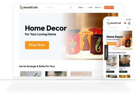 start selling your handicraft product with responsive website
                    